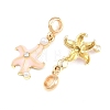 Alloy Enamel European Dangle Charms AL-CBAC2D3-01G-03-2