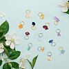 12 Sets 2 Colors  Natural Mixed Stone Charms G-FH0001-87-4