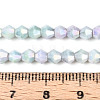Anti-Tarnish Electroplate Bicone Glass Beads Strands X-EGLA-T021-4mm-16-07-4