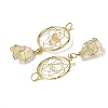 Raw Rough Natural Lemon Quartz Coppwer Wire Wrapped Big Pendants G-G314-02G-03-2