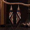 Bohemian Handmade Glass Seed Beads Dangle Earrings LH2376-1