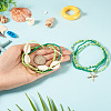 2 Bags Summer Beach Glass Seed Beaded & Natural Shell & Alloy Starfish Charm Anklet Sets AJEW-TA0003-69E-6