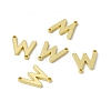 Rack Plating Brass Letter Connector Charms KK-C007-38G-W-1