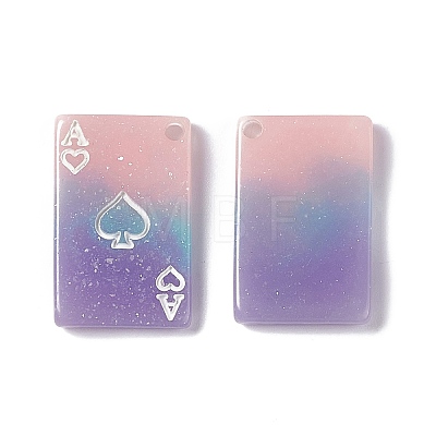 Transparent Resin Pendants RESI-I047-02D-1