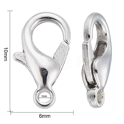 Zinc Alloy Lobster Claw Clasps E103-P-NF-1