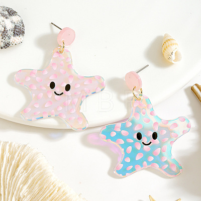 Acrylic Dangle Stud Earrings FS-WG592B9-06-1