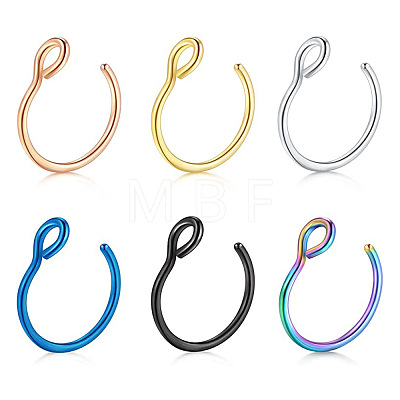 316 Surgical Stainless Steel Clip on Nose Rings WGA7223-04-1