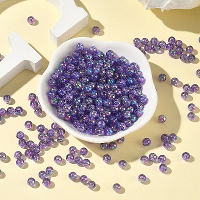 Eco-Friendly Transparent Acrylic Beads PL732-10-1
