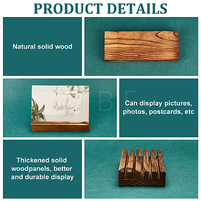 Pine Wood Place Card Display Stands ODIS-WH0025-185A-1