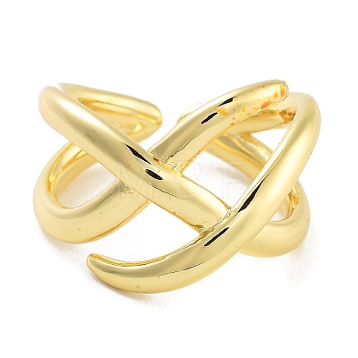 Snake Rack Plating Brass Open Cuff Rings RJEW-Z059-19G-1