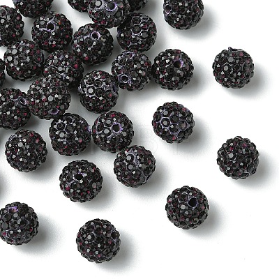 30Pcs Pave Disco Ball Beads RB-YW0001-14J-1