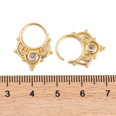 Rack Plating Brass Cubic Zirconia Earrings EJEW-S219-11G-1