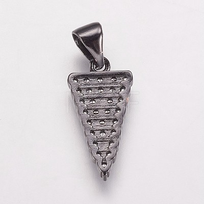 Brass Cubic Zirconia Pendants KK-P134-18B-1