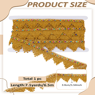 Polyester Braided Lace Ribbon OCOR-LP0002-06-1