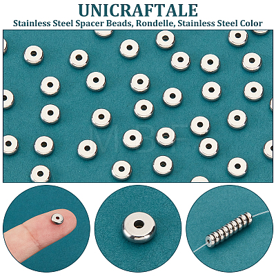 Unicraftale 304 Stainless Steel Spacer Beads STAS-UN0008-96P-1