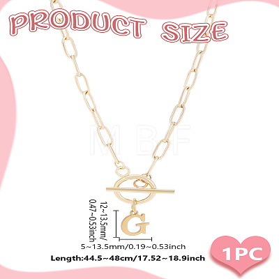 304 Stainless Steel Letter Pendant Necklaces NJEW-LP0001-52G-G-1
