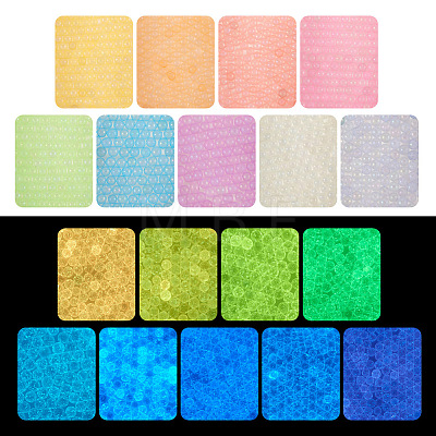  1494Pcs 9 Colors Luminous Transparent Glass Seed Beads GLAA-TA0001-61-1