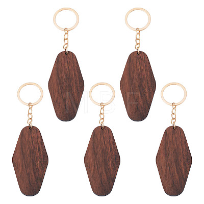 Walnut Wood Pendant Keychains KEYC-TAC0034-06B-1