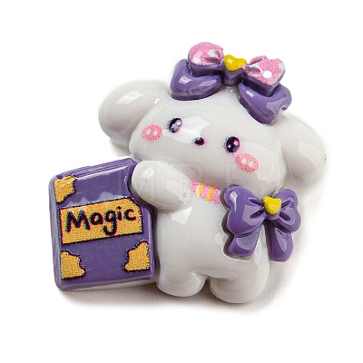 Opaque Resin Cute Puppy Cabochons CRES-P026-B03-1