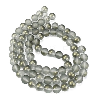 Frosted Transparent Glass Bead Strands GLAA-P065-10mm-12-1