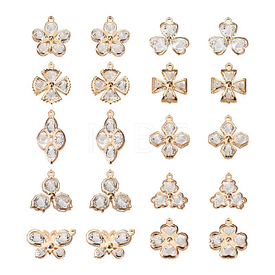 60Pcs 10 Style Alloy Pendants PALLOY-TA0002-29-1