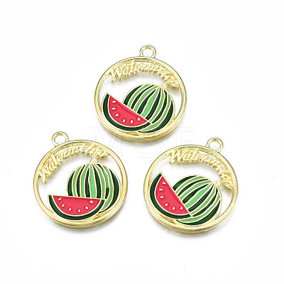 Alloy Enamel Pendants ENAM-S126-104-A-RS-1