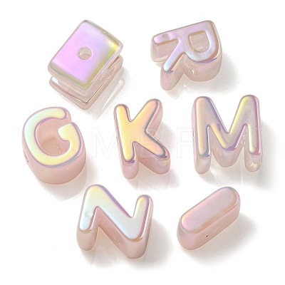 Opaque Rainbow Iridescent Acrylic Beads OACR-P010-23C-1