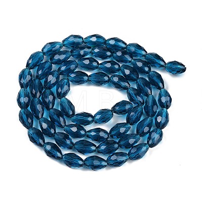 Transparent Glass Beads Strands X-EGLA-N013-T8mm-D25-1