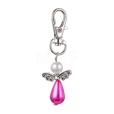 Angel ABS Plastic Imitation Pearl Pendant Decooration HJEW-JM01608-1