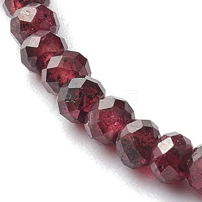 Natural Garnet Beaded Bracelets BJEW-JB06384-01-1