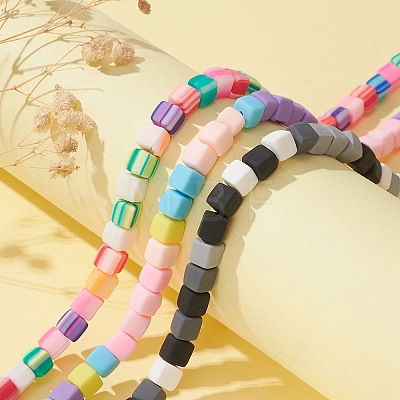 3 Strands 3 Style Handmade Polymer Clay Beads Strands CLAY-FS0001-17-1