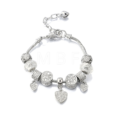 Alloy European Beads Charm Bracelets BJEW-F495-15P-1