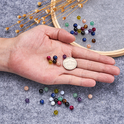 Kissitty 100Pcs 10 Colors Natural Gemstone Beads G-KS0001-10-1