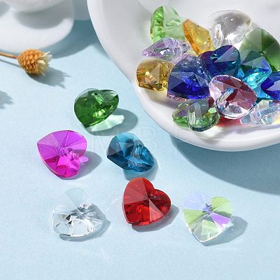72Pcs 12 Colors Birthstone Charms Glass Pendants RGLA-ZZ0001-05-10mm-1
