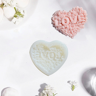 Valentine's Day Love Heart Soap DIY Food Grade Silicone Mold PW-WG51517-01-1