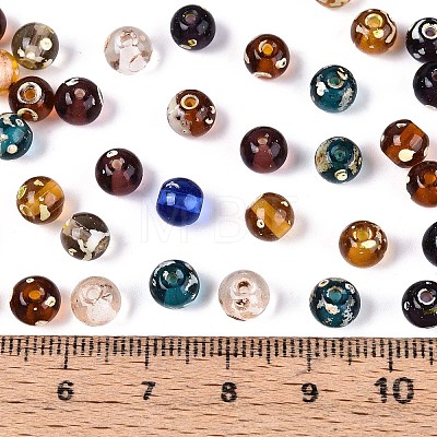 Picasso Baking Paint Glass Seed Beads SEED-N007-38A-01-1