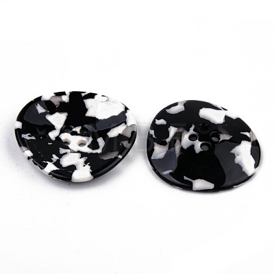 4-Hole Cellulose Acetate(Resin) Buttons BUTT-S026-009C-02-1