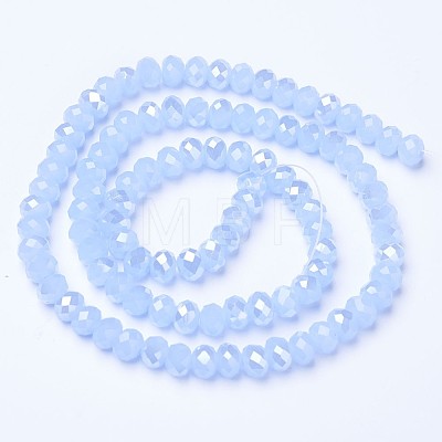 Electroplate Glass Beads Strands EGLA-A034-J8mm-B02-1