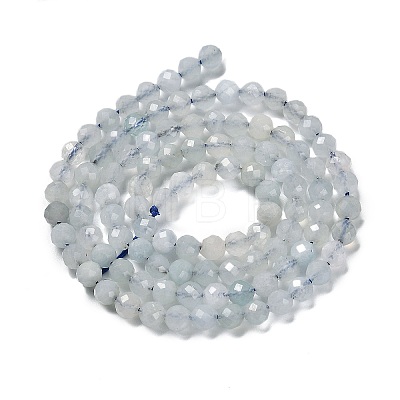 Natural Aquamarine Beads Strands G-E411-19E-4mm-01-1