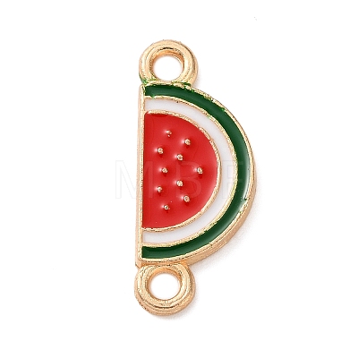 Fruit Theme Alloy Enamel Connector Charms AL-CBA95F4-01KCG-03-1
