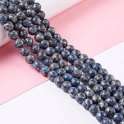 Natural Blue Calcite Beads Strands G-K317-A22-1