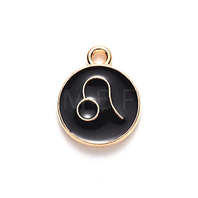 Alloy Enamel Pendants ENAM-S124-01B-08G-1