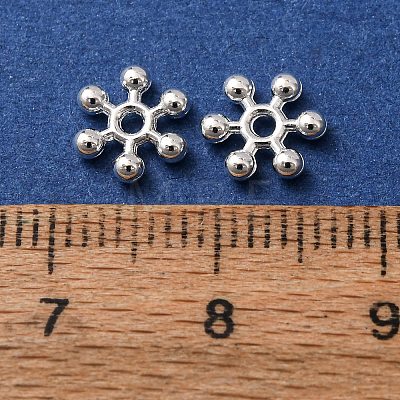 Snowflake Alloy Spacer Beads LS-TIBEB-0581-S-RS-1