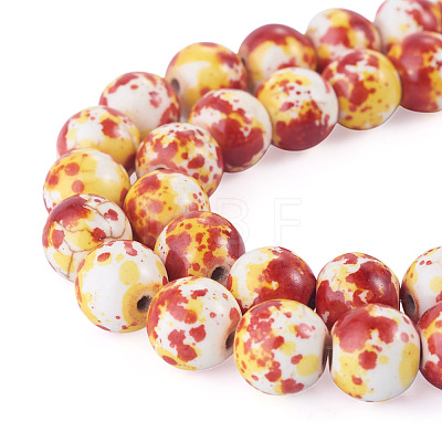 2 Strands Synthetic Turquoise Dyed Beads Strands G-TA0003-49-1