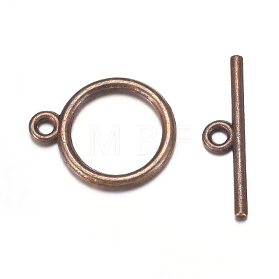 Tibetan Style Toggle Clasps TIBEP-A12208-R-FF-1