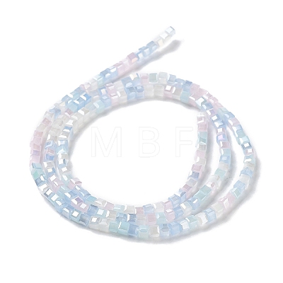 Gradient Color Electroplate Glass Bead Strands GLAA-E042-05-B04-1