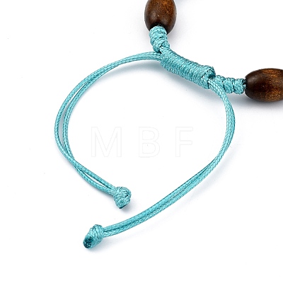 Adjustable Korean Waxed Polyester Cord Kid Braided Beads Bracelets BJEW-JB05437-05-1