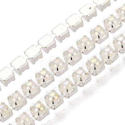Iron & ABS Plastic Imitation Pearl Tennis Chains CH-Q006-01A-17-1