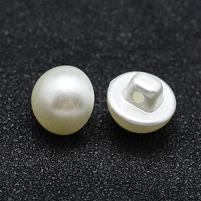 ABS Plastic Imitation Pearl Shank Buttons OACR-A009-12A-1