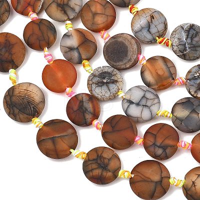 Natural Fire Crackle Agate Beads Strands G-A306-A01-01-1